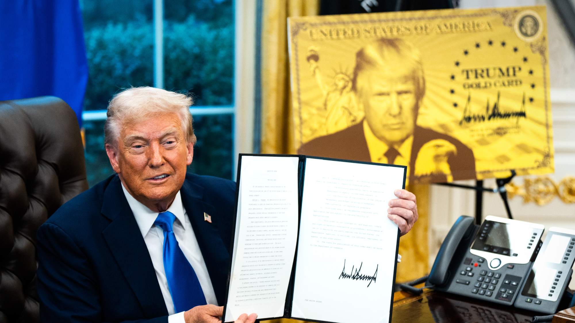 President Donald Trump signs order setting up special visa for wealthy people